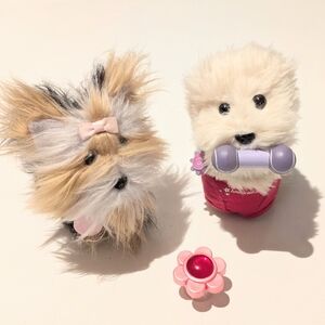 American Girl Dog Sugar & Coconut + Magnetic Bone, Brush, Shirt, Collars